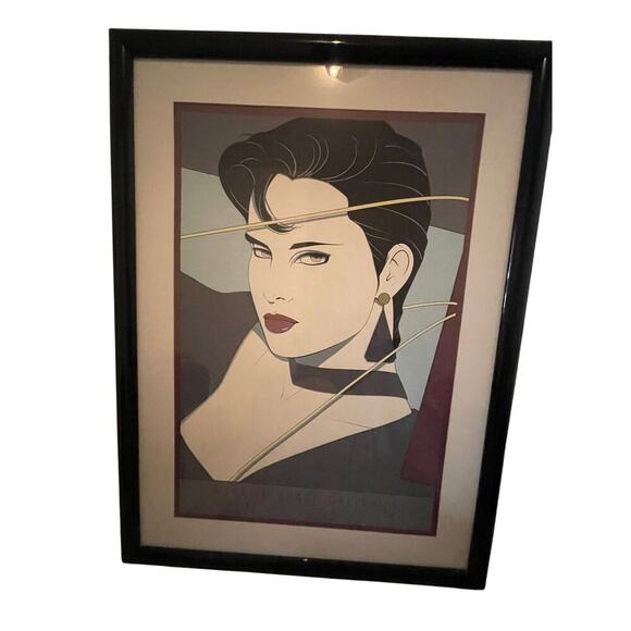 PATRICK NAGEL 1987 FRAMED COMMEMORATIVE #11 SERIGRAPH 35’ by 48’ COLLECTIBLE - Picture 8 of 9
